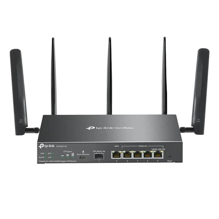 TP-Link ER706W-4G Router 4G+Cat6 AX3000 VPN 4xLAN 1