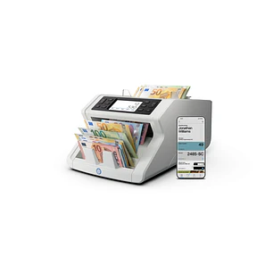 Safescan 2485-SC Contadora de Billetes - Puede Contar Billetes de Euro Mezclados - Capacidad hasta 300 Billetes - Incluye App Safescan - Deteccion de 