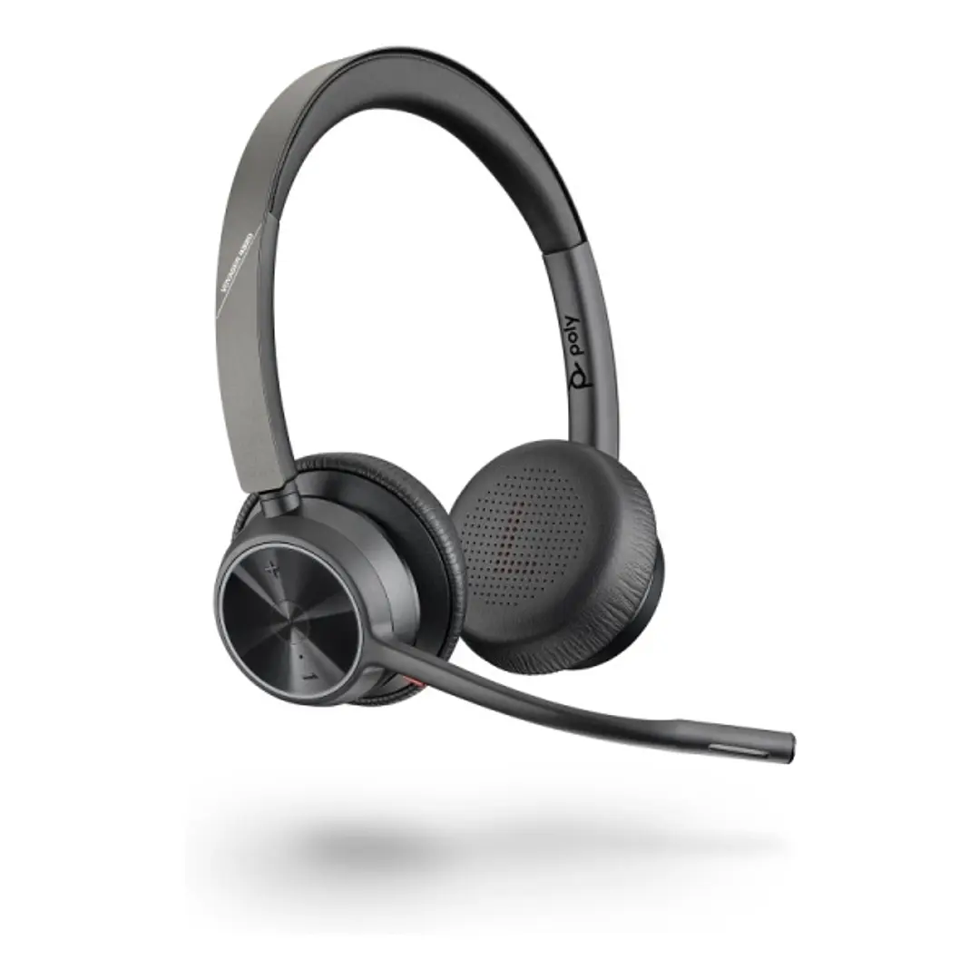 HP Poly Voyager 4320 Auriculares con Microfono con Dongle Bluetooth BT700 - USB-A - Color Negro 1