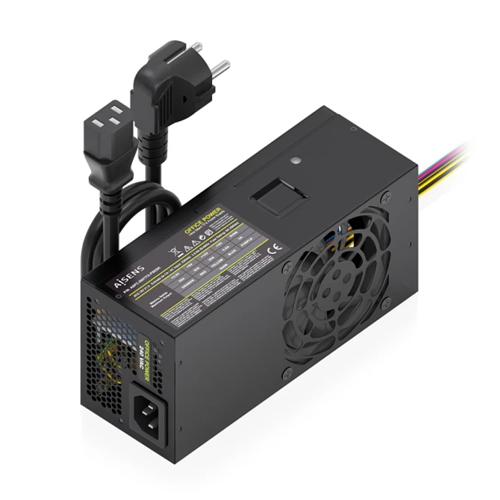 Aisens ASPC-500TFX-PSEBK Fuente de Alimentacion 500W TFX - Ventilador 80mm - OEM - Cable de Alimentacion Incluido - Color Negro 1
