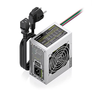 Aisens ASPC-500SFX-PSE Fuente de Alimentacion 500W SFX - Ventilador 80mm - OEM - Cable de Alimentacion Incluido - Color Plata