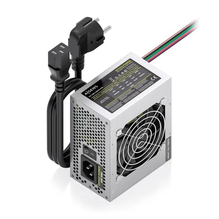 Aisens ASPC-500SFX-PSE Fuente de Alimentacion 500W SFX - Ventilador 80mm - OEM - Cable de Alimentacion Incluido - Color Plata 1