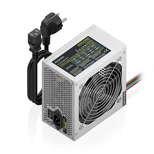 Aisens ASPC-500ATX-PSE Fuente de Alimentacion 500W ATX - Ventilador 120mm - OEM - Cable de Alimentacion Incluido - Color Plata