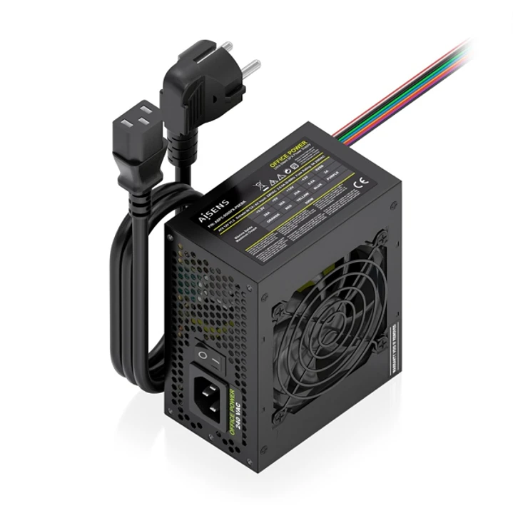 Aisens ASPC-500SFX-PSEBK Fuente de Alimentacion 500W SFX - Ventilador 80mm - OEM - Cable de Alimentacion Incluido - Color Negro 1