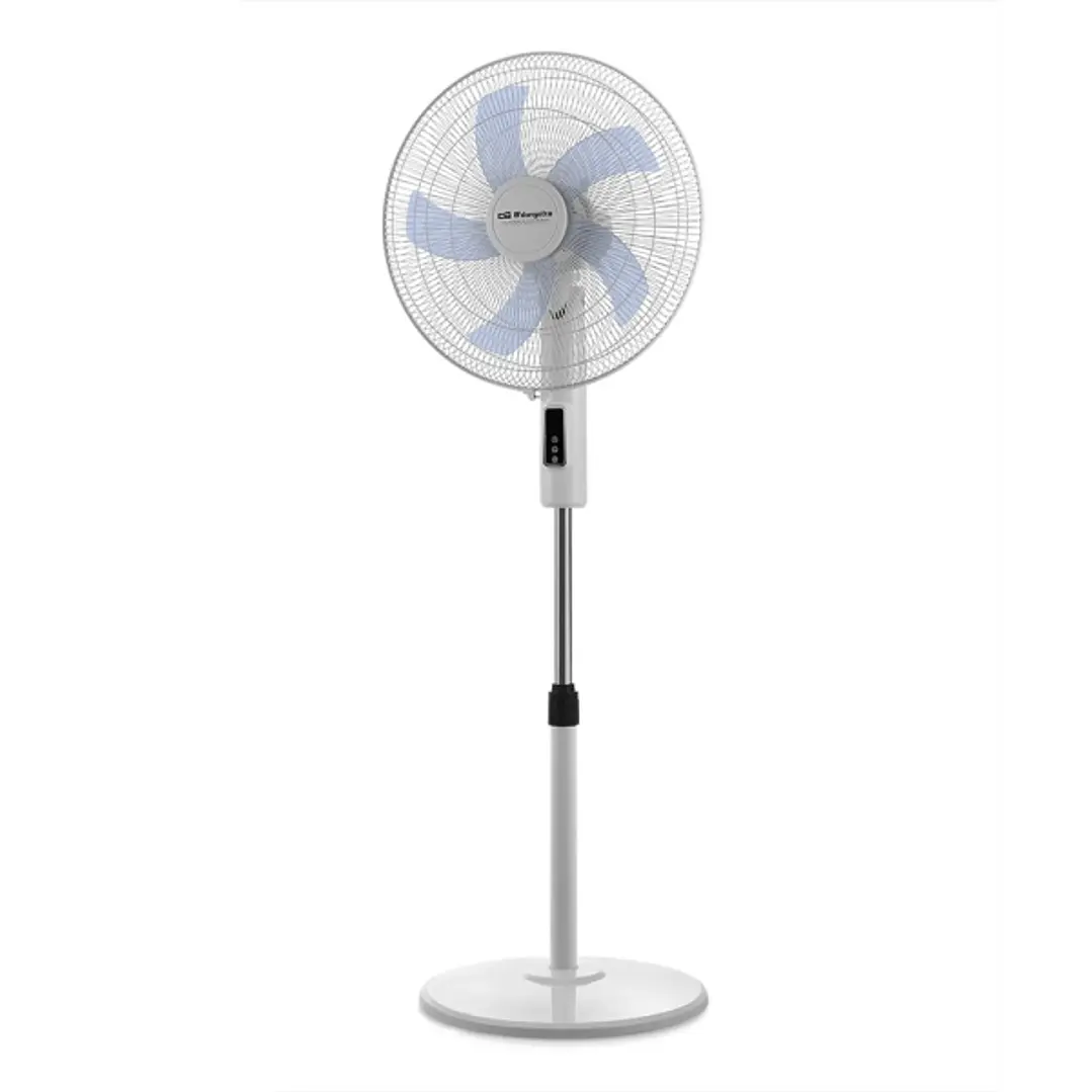Orbegozo SF 1240 Ventilador de Pie - 3 Velocidades - 45W - Gran Caudal de Aire - Funcion Oscilante - Cabezal Inclinable - Altura Regulable - Panel Tac 1