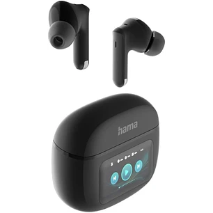 Hama Spirit Touch Auriculares Inalambricos TWS - Bluetooth 5.4 - Control Tactil Inteligente - Estuche Recargable - Color Negro