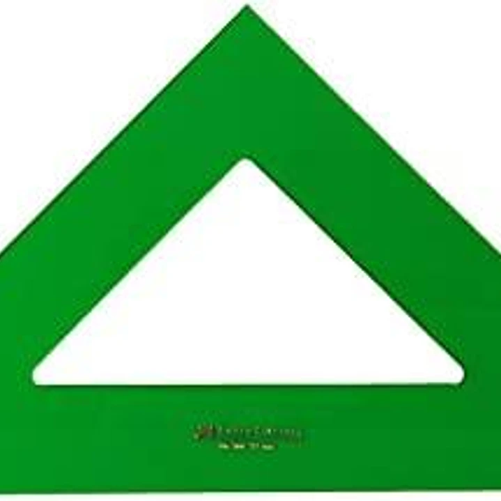 Faber-Castell Escuadra Tecnica 21cm - Sin Graduacion - Color Verde Transparente 1