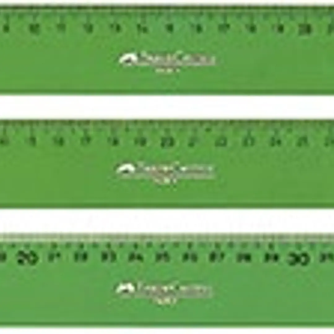 Faber-Castell Regla Tecnica Recta 20cm - Color Verde Transparente 1