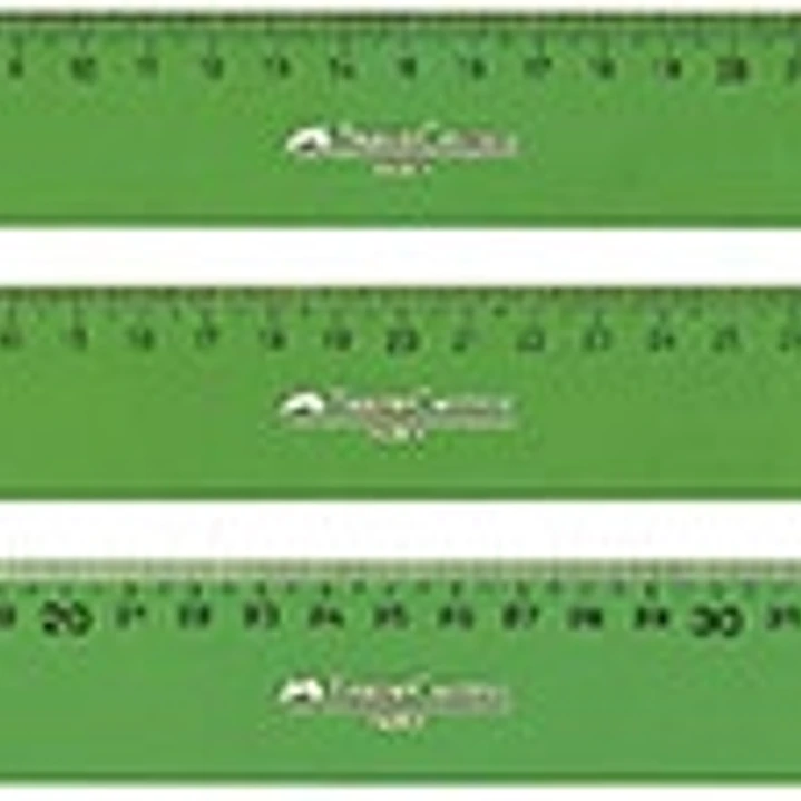 Faber-Castell Regla Tecnica Recta 20cm - Color Verde Transparente 1