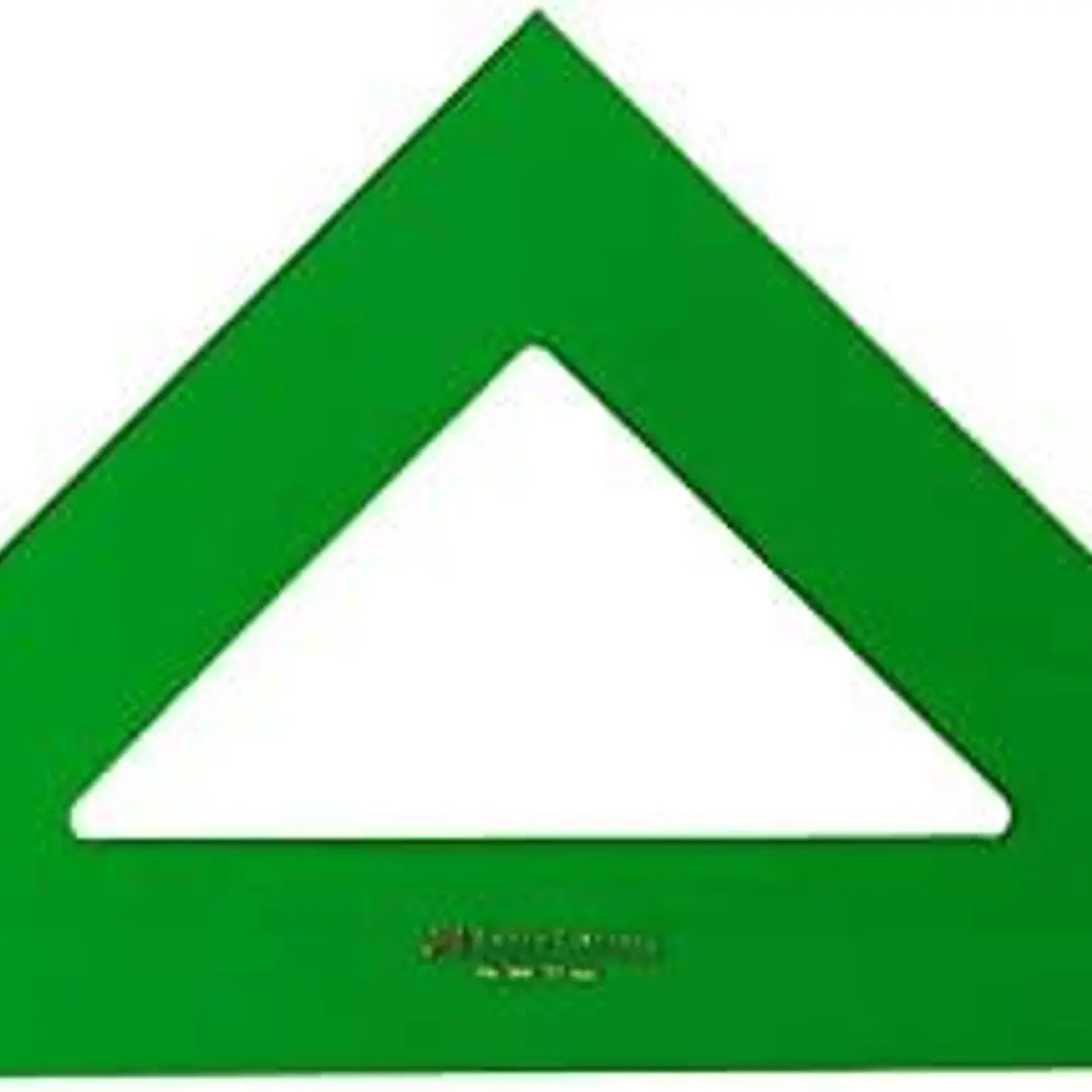 Faber-Castell Escuadra Tecnica 25cm - Sin Graduacion - Color Verde Transparente 1
