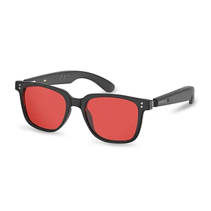 Energy Sistem Night Mode Music Gafas Bluetooth - Filtro Anti Luz Azul y Proteccion UV400 - Cristales Rojos - Reproduccion de Musica - Microfono y Asis