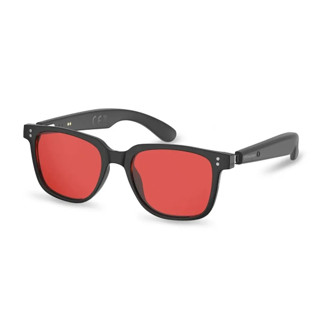 Energy Sistem Night Mode Music Gafas Bluetooth - Filtro Anti Luz Azul y Proteccion UV400 - Cristales Rojos - Reproduccion de Musica - Microfono y Asis 1