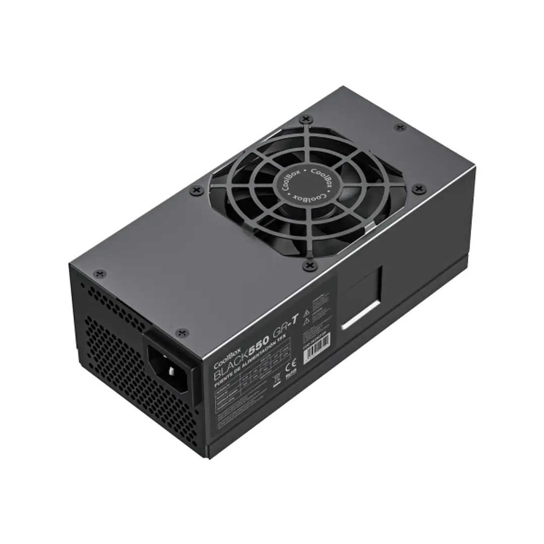CoolBox BLACK550 GR-T Fuente de Alimentacion 550W TFX - Ventilador 80mm - Color Negro 1
