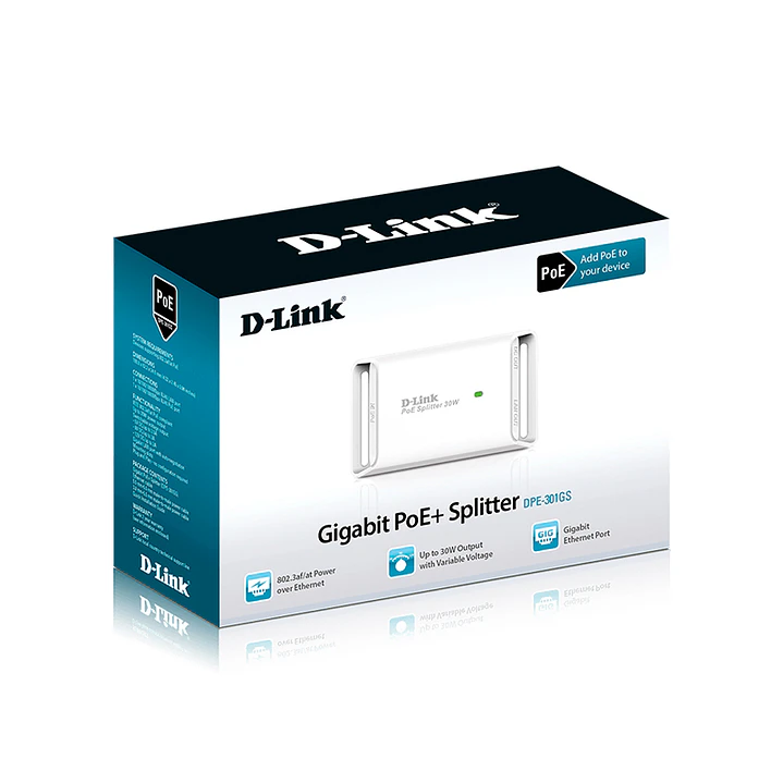 D-Link DPE-301GS Gigabit 30W PoE Splitter 3