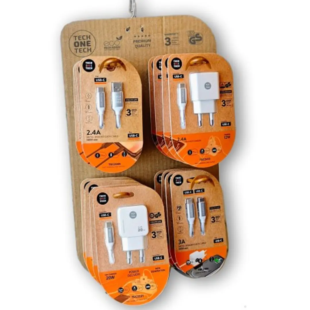 TechOneTech Expositor de 16 Cables y Cargadores para Smartphone - Unidades Surtidas 1