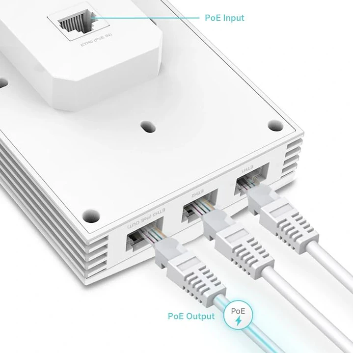 TP-Link EAP655-Wall AP WiFi6 AX3000 Dual 4xGbE 3