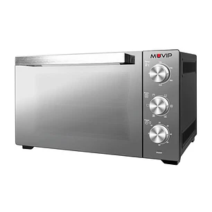Muvip Serie Espejo Horno 2000W 48L Inox - Regulador de Temperatura 100º-230º - Exterior de Acero con Revestimiento - Selector de Tiempo - Puerta de Cr