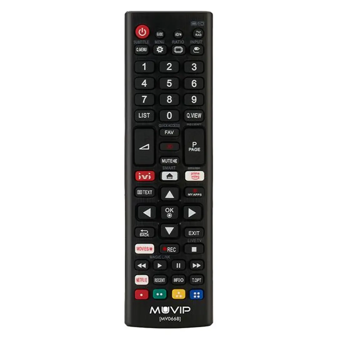 Muvip MV0668 Mando Universal para LG - Botones de Acceso Rapido a Netflix y Prime Video - Color Negro 1