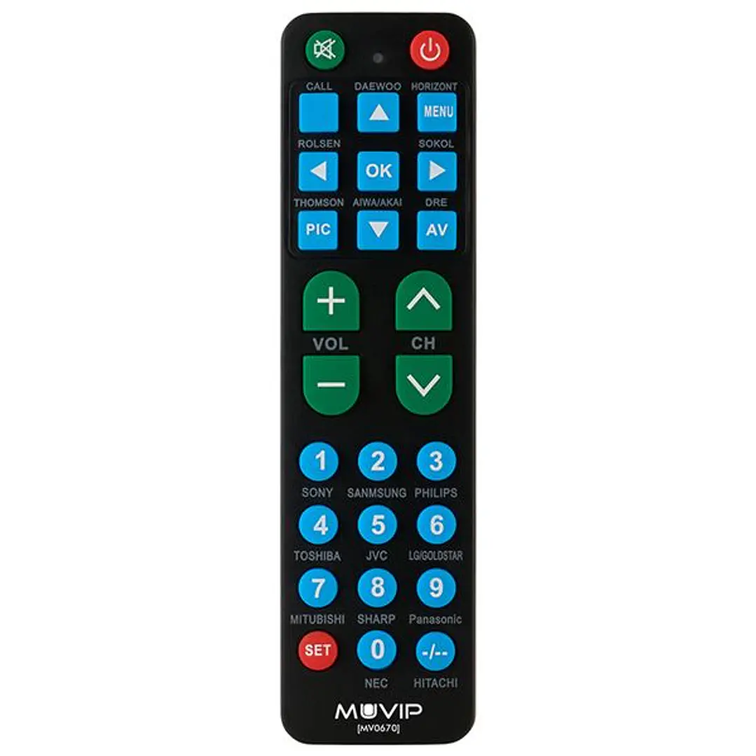 Muvip MV0670 Mando a Distancia Universal - Teclas Grandes - Configuracion Sencilla 1