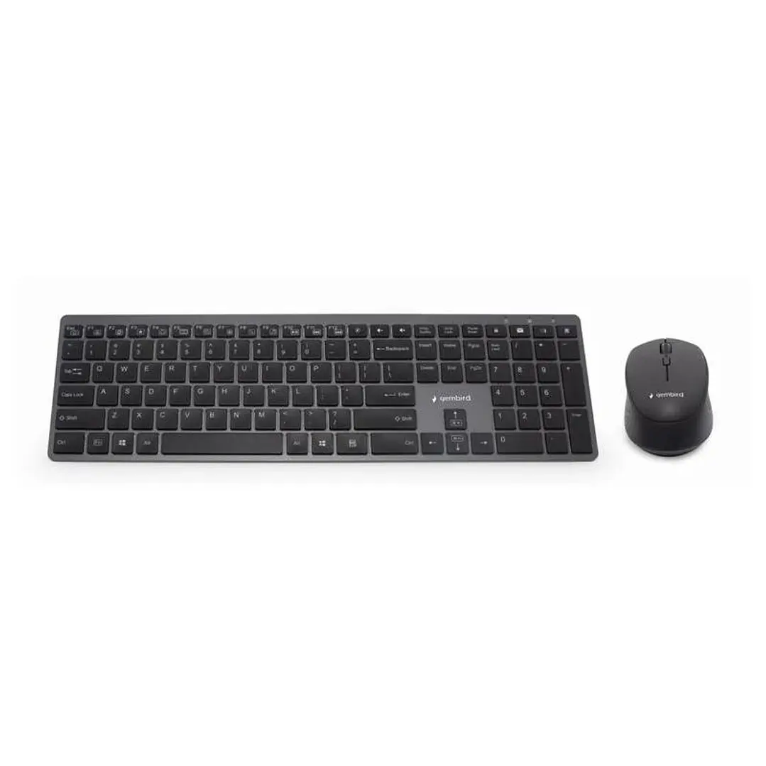 Gembird Kit Teclado+Ratón Inalámbr. Pro Slim Negro 1