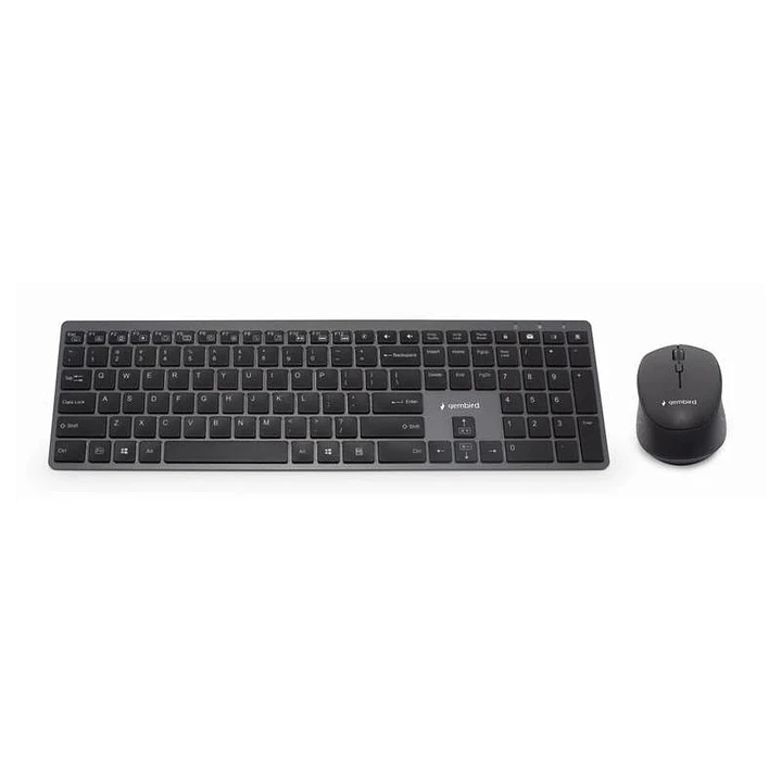 Gembird Kit Teclado+Ratón Inalámbr. Pro Slim Negro 1