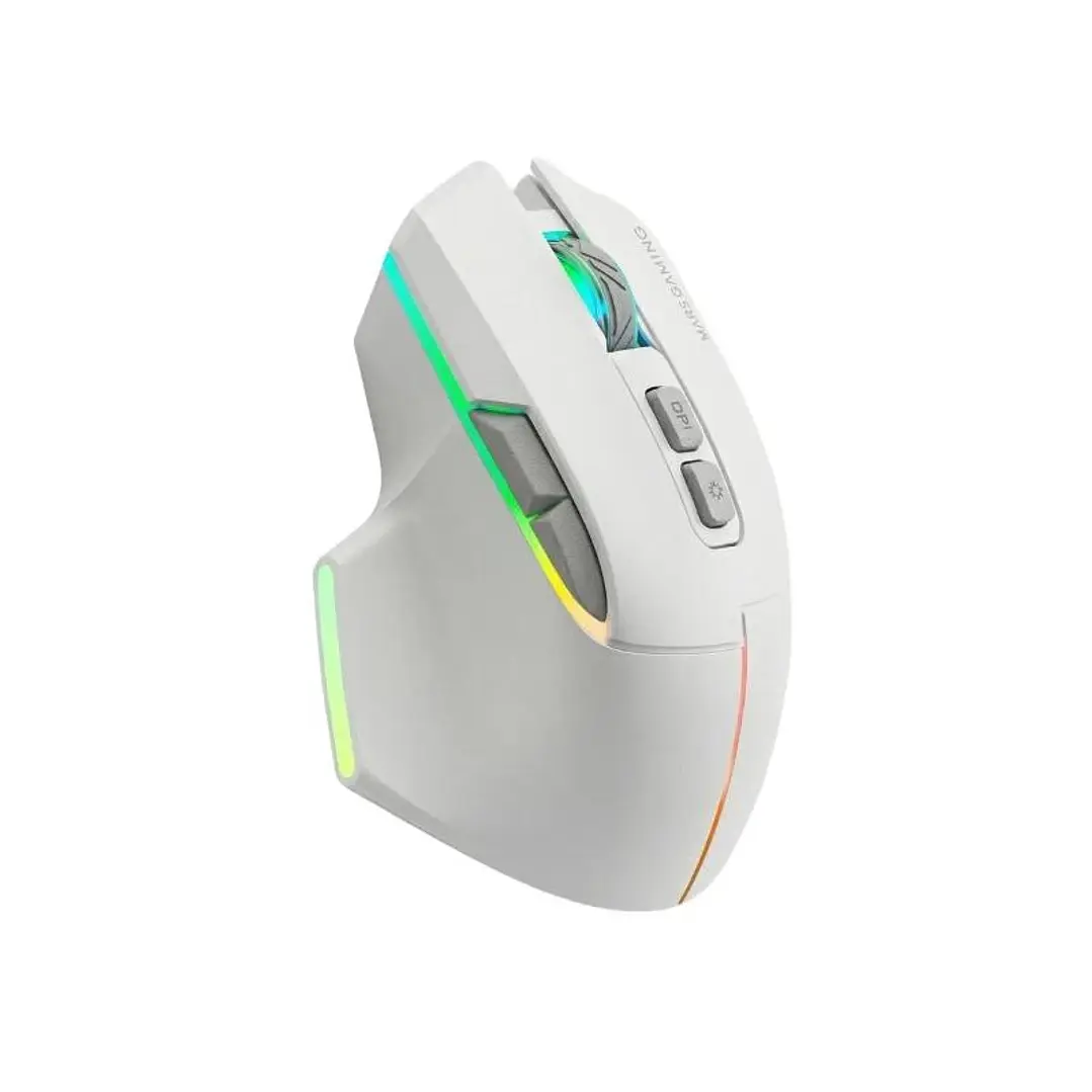 MARS GAMING Ratón Inalam. TRI-MODO 12000DPI White 1