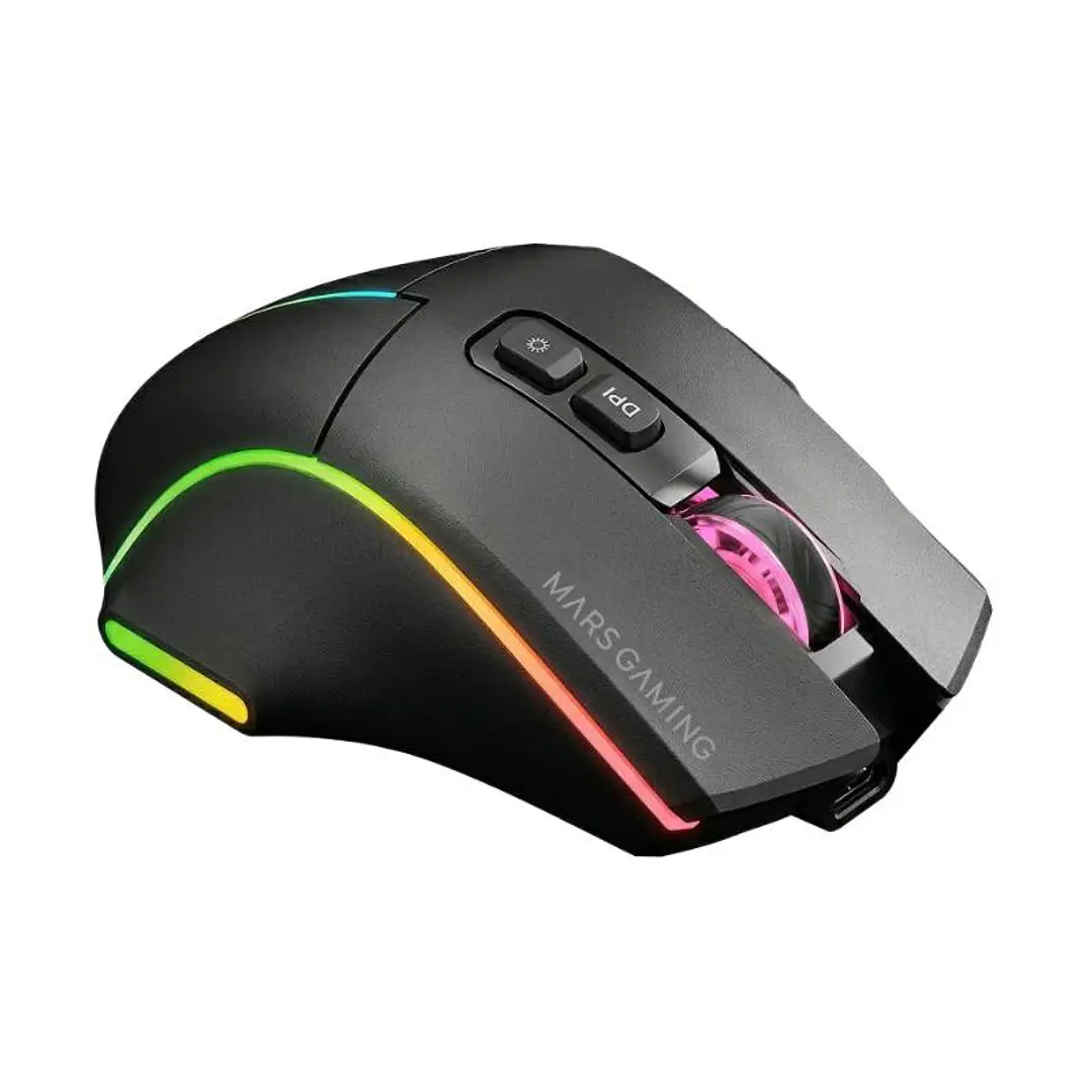 MARS GAMING Ratón Inalam. TRI-MODO 12000DPI Black 2