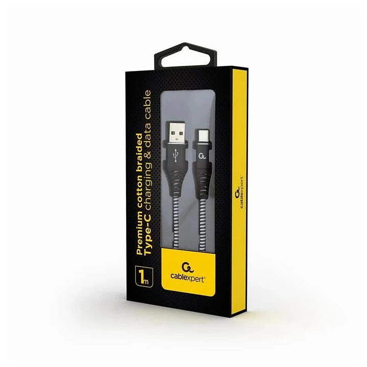 Gembird Cable USB T C trenzado de algodón 1m 1
