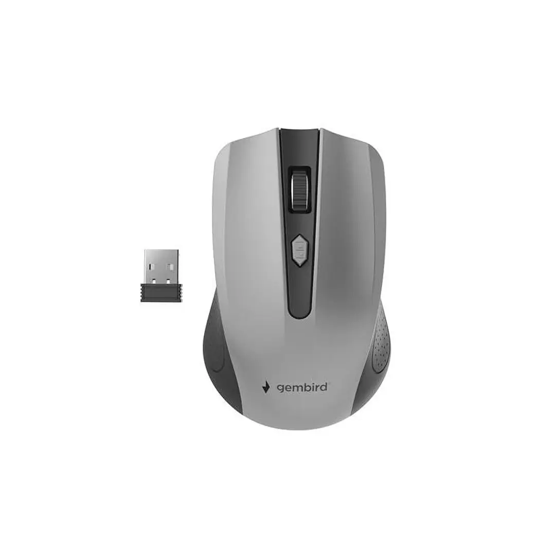 Gembird Ratón Óptico Inalámbr. 1600 DPI Negro/Gris 1