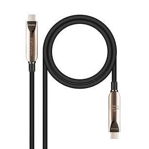 Nanocable Cable USB-C 3.2 Gen2x1 AOC - 60W 3A PD 10Gbps 8K@60Hz - 5m - Color Negro