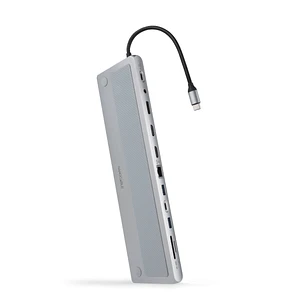Nanocable HUB USB-C 11 en 1 - Conversor USB-C 3.1 a 3 x USB-A 3.0 + USB-C + USB-C 2 PD 100W + 2 x HDMI 4K60Hz + Displayport 4K60Hz + RJ45 + SD/TF + Au