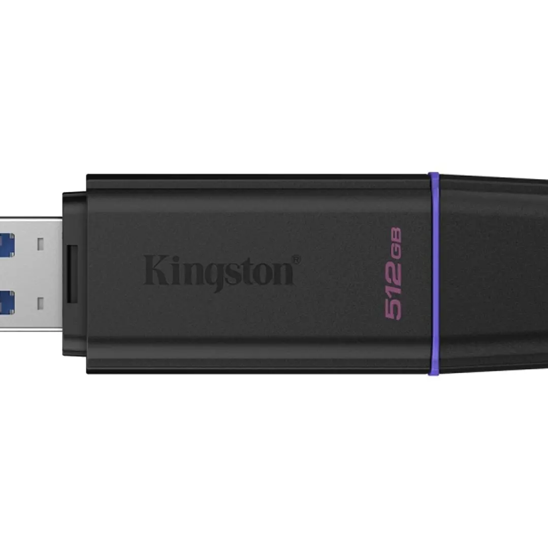 Kingston DataTraveler Exodia Memoria USB 512GB - USB 3.2 Gen 1 - Con Tapa - Enganche para Llavero - Color Negro (Pendrive) 1