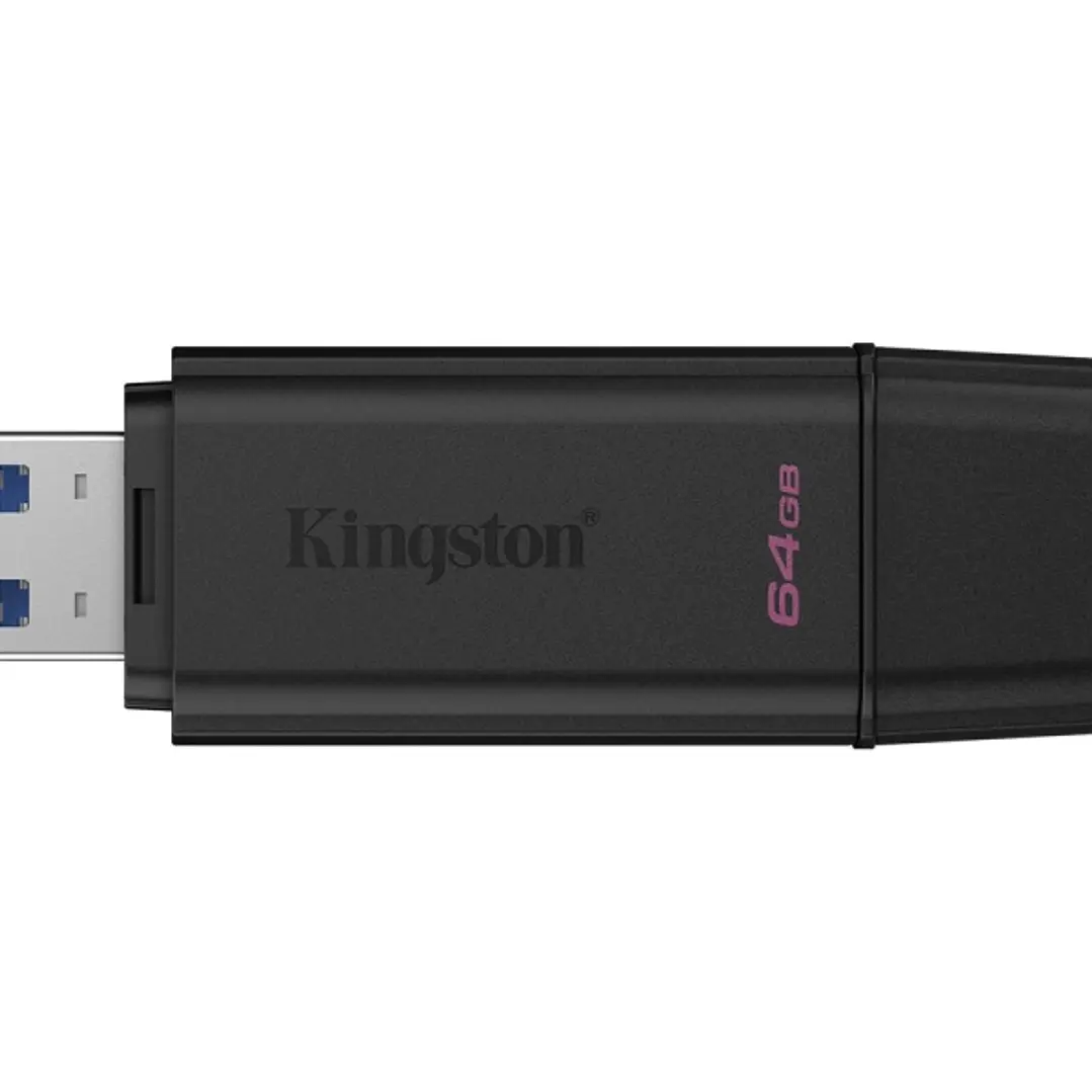 Kingston DataTraveler Exodia Memoria USB 64GB - USB 3.2 Gen 1 - Con Tapa - Enganche para Llavero - Color Negro (Pendrive) 1