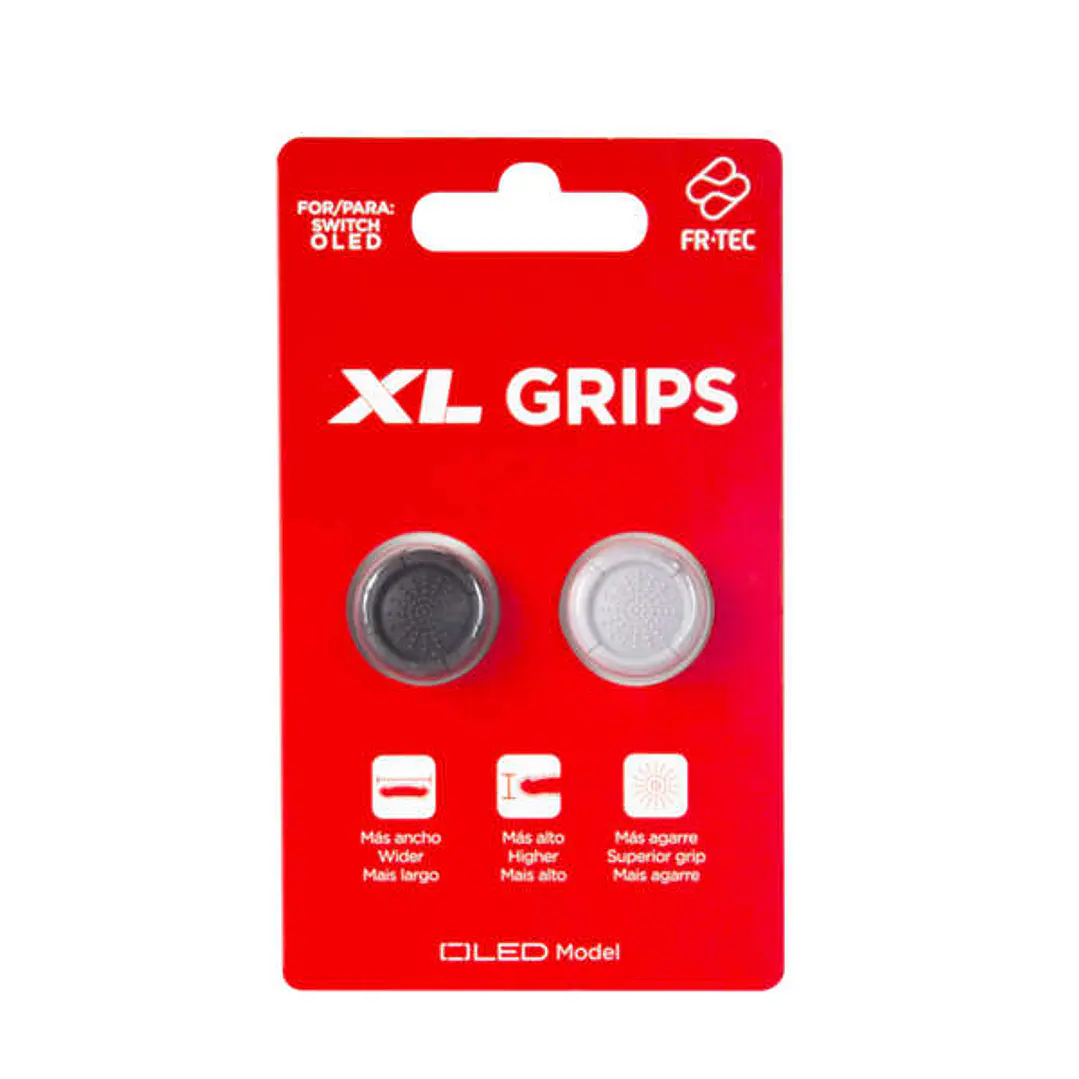 FR-TEC Grips Nintendo Switch Oled XL - Mayor Base en el Grip - Mejor Agarre y Precision - Material Superresistente - Facilita Agarre para los Dedos -  1