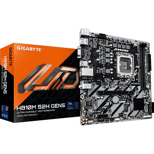 Gigabyte H810M S2H GEN5 Placa Base Intel 1851 2x DDR5 - M.2, SATA, PCIe4.0 - HDMI, DisplayPort, VGA, RJ-45, USB 3.2 - MicroATX