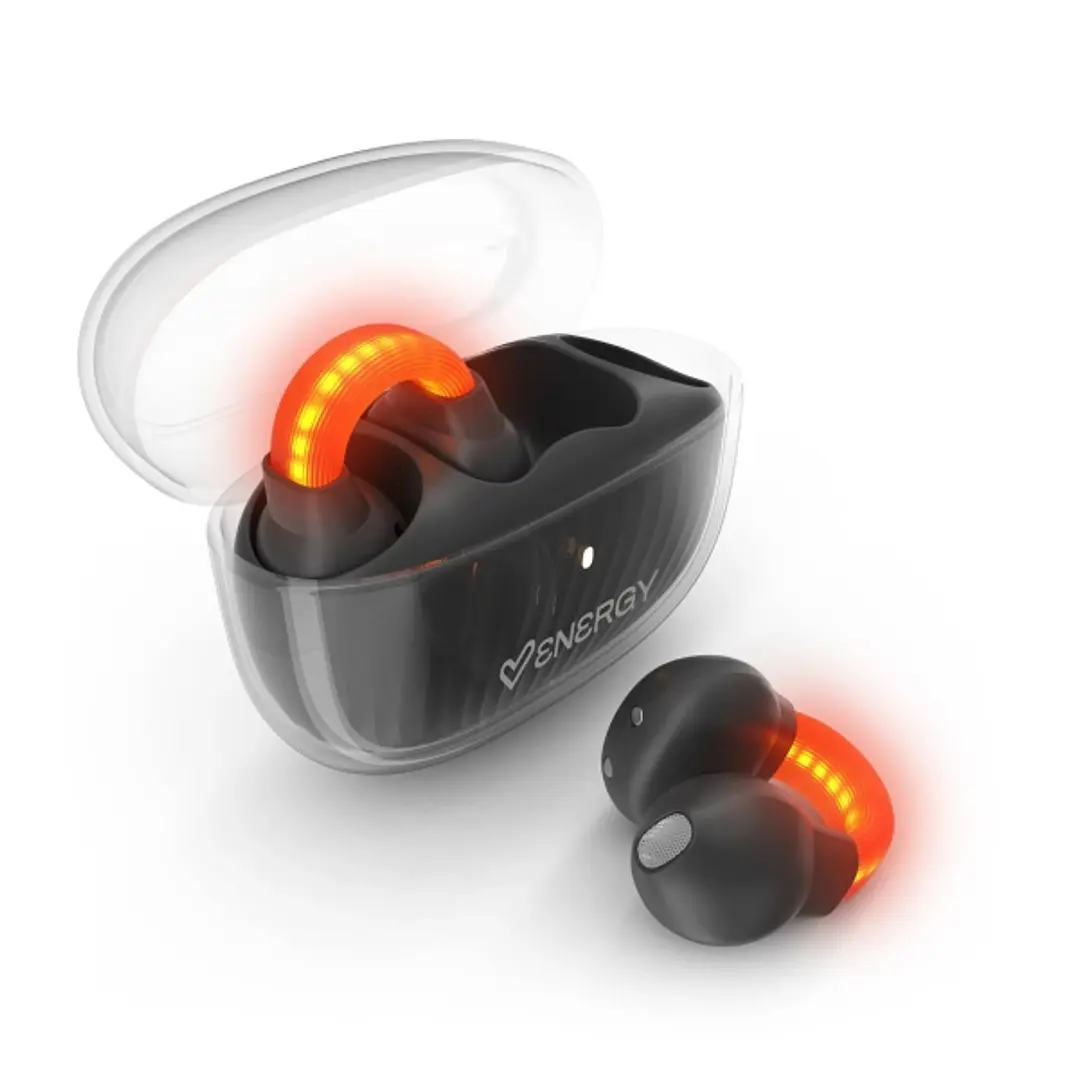 Energy Sistem LightPods Auriculares True Wireless - Bluetooth 5.4 - Sistema Safety Lights - Hasta 25h Autonomia - Tecnologia Open Sound - Microfono co 1