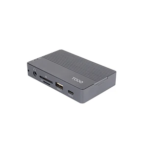Tooq TQE-2242G Caja Externa M.2 NVME PCIe USB3.1 Gen2 Aluminio - Color Gris + Dock 10 en 1 - 1xHDMI 2.0 4K@60Hz, 1xRJ45, 1xSD, 1xMicroSD, 1xAudio, 2xU