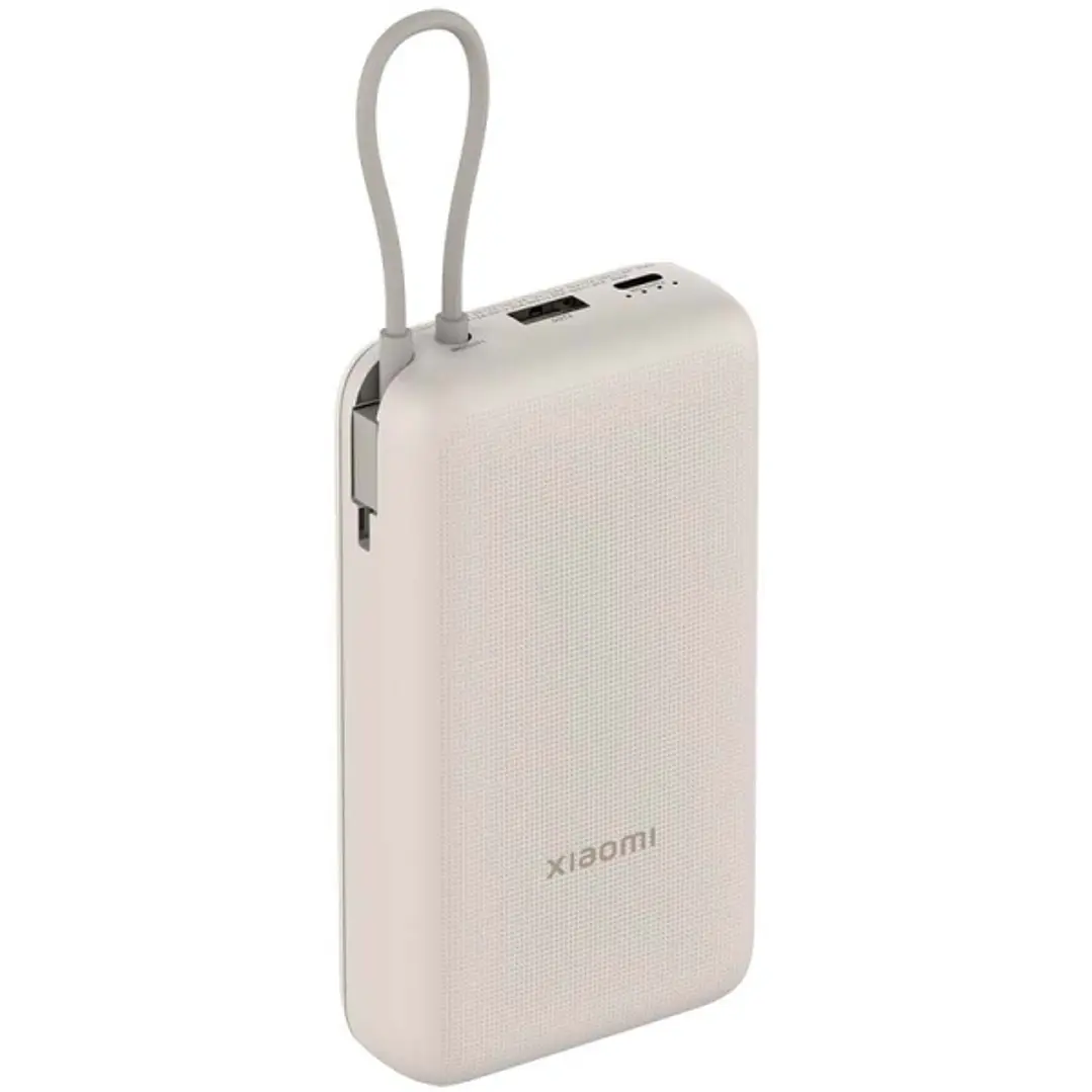 Xiaomi Tan GL Powerbank 20000 mAh - 33W - Cable Integrado - Carga Rapida - Multiples Capas de Seguridad - Color Beige 1