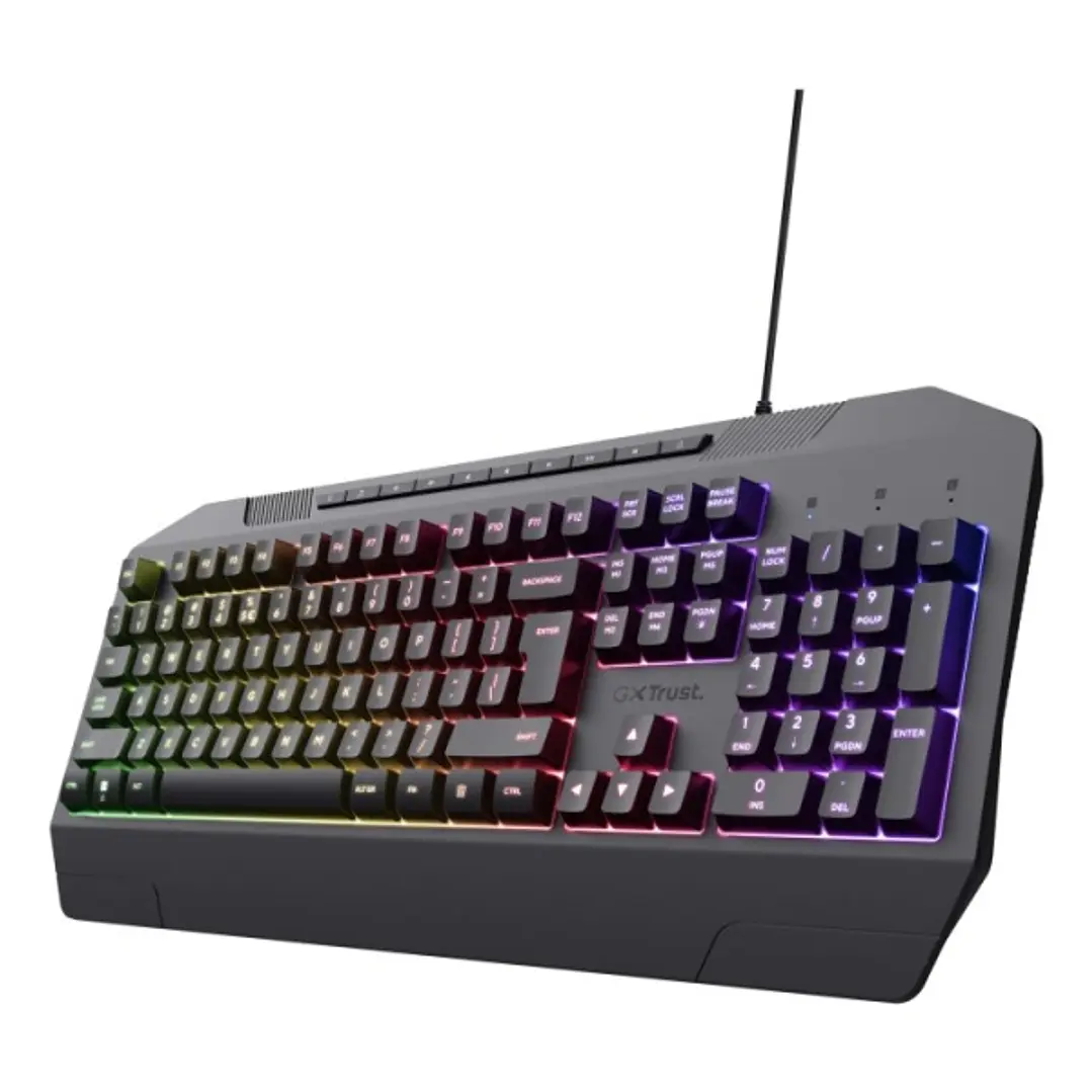 Trust Gaming GXT 833 Evocx Teclado Gaming USB - 12 Teclas Multimedia - Antighosting - Iluminacion LED - Color Negro 1