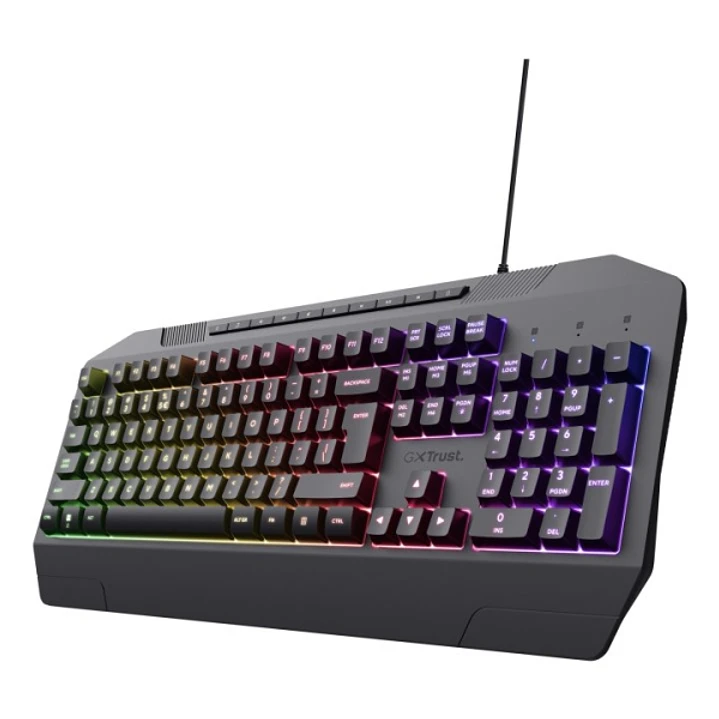 Trust Gaming GXT 833 Evocx Teclado Gaming USB - 12 Teclas Multimedia - Antighosting - Iluminacion LED - Color Negro 1