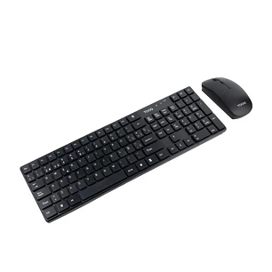 Tooq TQKMW-3102-B Pack de Teclado Inalambrico - Disposicion QWERTY ES + Raton Inalambrico 1600dpi - Slim - 4 Botones - Uso Ambidiestro - Color Negro