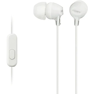 Sony MDR-EX15AP Auiculares con Microfono In?Ear con Cable - Iman de Neodimio - Conexion Jack 3,5mm - Cable 1,2m - Color Blanco