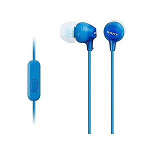 Sony MDR-EX15AP Auiculares con Microfono In?Ear con Cable - Iman de Neodimio - Conexion Jack 3,5mm - Cable 1,2m - Color Azul