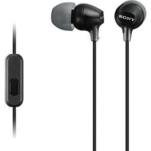 Sony MDR-EX15AP Auiculares con Microfono In?Ear con Cable - Iman de Neodimio - Conexion Jack 3,5mm - Cable 1,2m - Color Negro