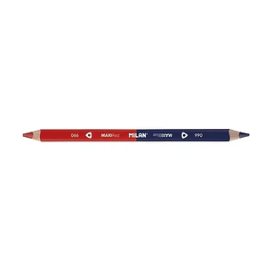 Milan Maxi Lapiz Bicolor Rojo y Azul - Mina Ø 5mm - Triangular - Resistente a la Rotura