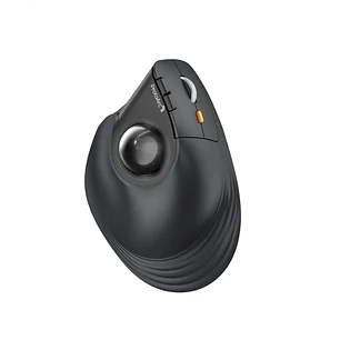 ProtoArc EM05 NL Raton Vertical Trackball Ergonomico Inalambrico - 1600 dpi -  Bluetooth + 2.4Ghz - Bateria Recargable - Multidispositivo - Color Negr