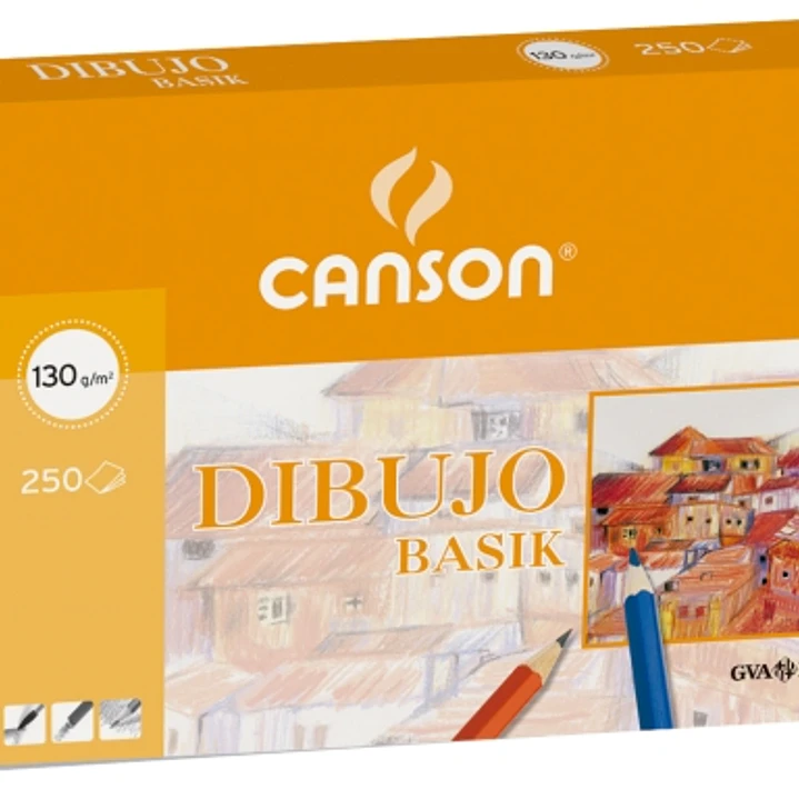 Canson Basik Pack con 250 Hojas de Dibujo A3 29.7x42cm - 130 g/m² - Color Blanco 1