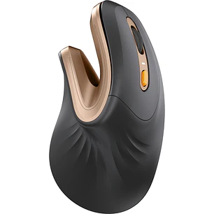 ProtoArc EM11 NL Raton Vertical Ergonomico Inalambrico - 2400 dpi -  Bluetooth + 2.4Ghz - Bateria Recargable - Multidispositivo - Color Negro y Dorado