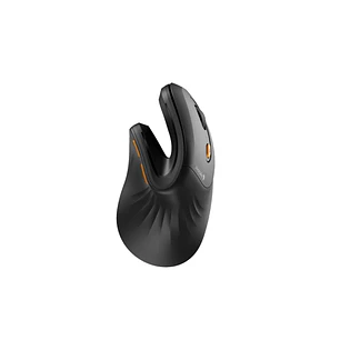 ProtoArc EM11 NL Raton Vertical Ergonomico Inalambrico - 2400 dpi -  Bluetooth + 2.4Ghz - Bateria Recargable - Multidispositivo - Color Negro y Naranj
