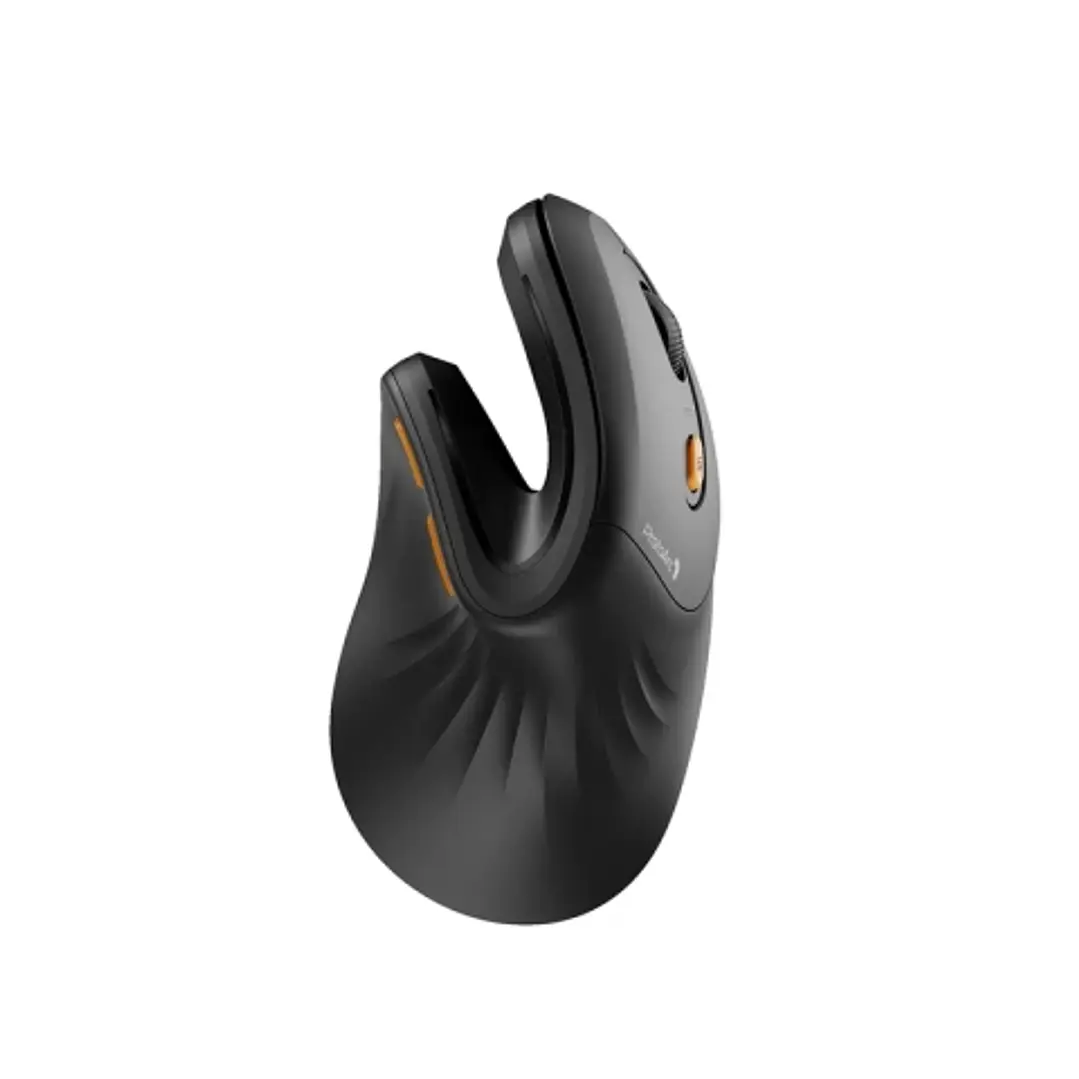 ProtoArc EM11 NL Raton Vertical Ergonomico Inalambrico - 2400 dpi -  Bluetooth + 2.4Ghz - Bateria Recargable - Multidispositivo - Color Negro y Naranj 1